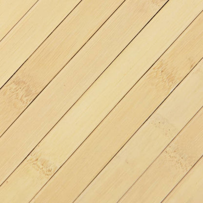 Tappeto Rettangolare Naturale Chiaro 60x200 cm in Bambù