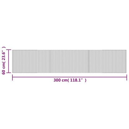 Tappeto Rettangolare Marrone 60x300 cm in Bambù | homemem39