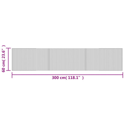 Tappeto Rettangolare Marrone 60x300 cm in Bambù - homemem39