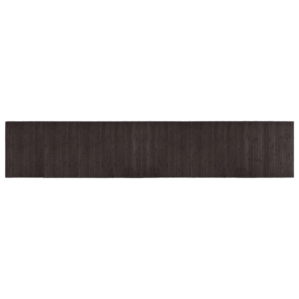 Tappeto Rettangolare Marrone Scuro 60x300 cm in Bambù