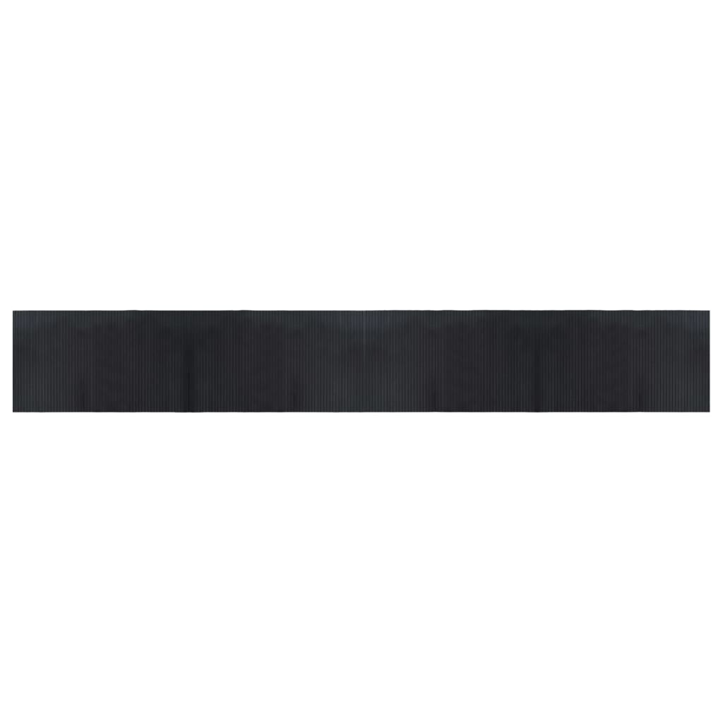 Tappeto Rettangolare Nero 60x400 cm in Bambù - homemem39