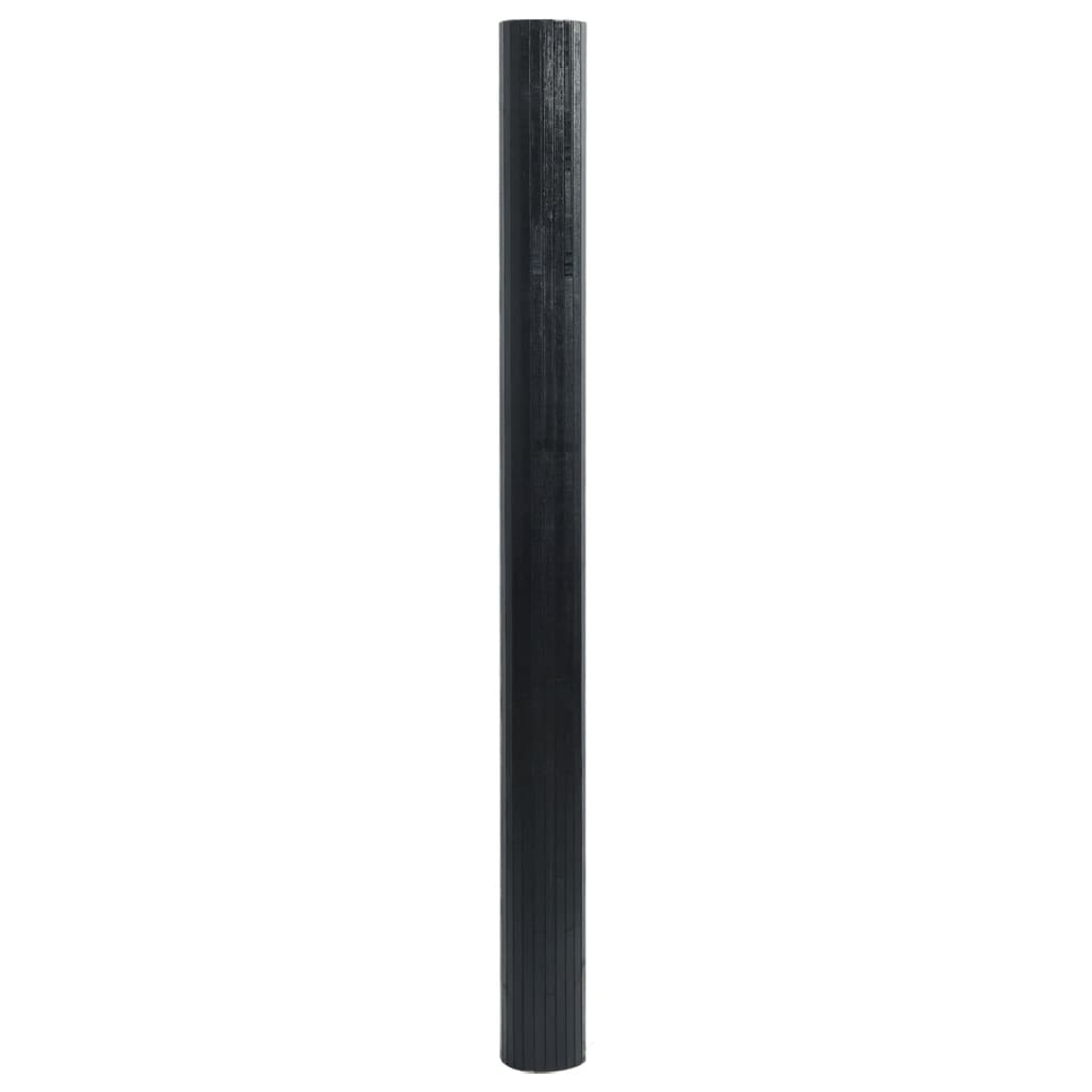 Tappeto Rettangolare Nero 60x400 cm in Bambù
