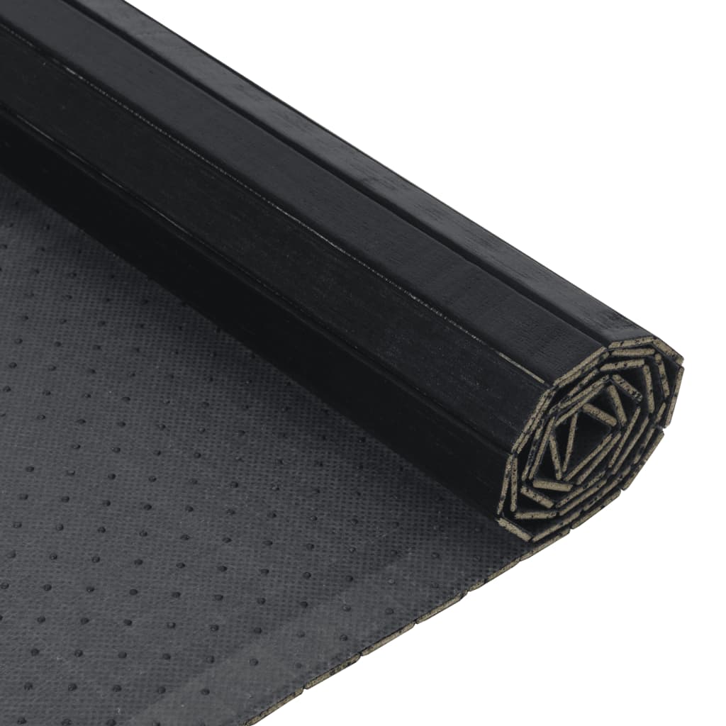 Tappeto Rettangolare Nero 60x400 cm in Bambù - homemem39