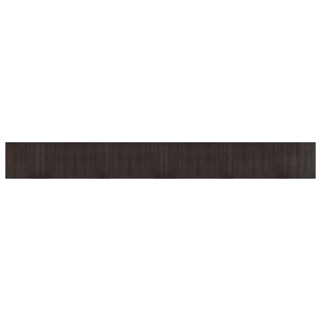 Tappeto Rettangolare Marrone Scuro 60x500 cm in Bambù - homemem39