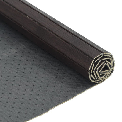 Tappeto Rettangolare Marrone Scuro 60x500 cm in Bambù - homemem39