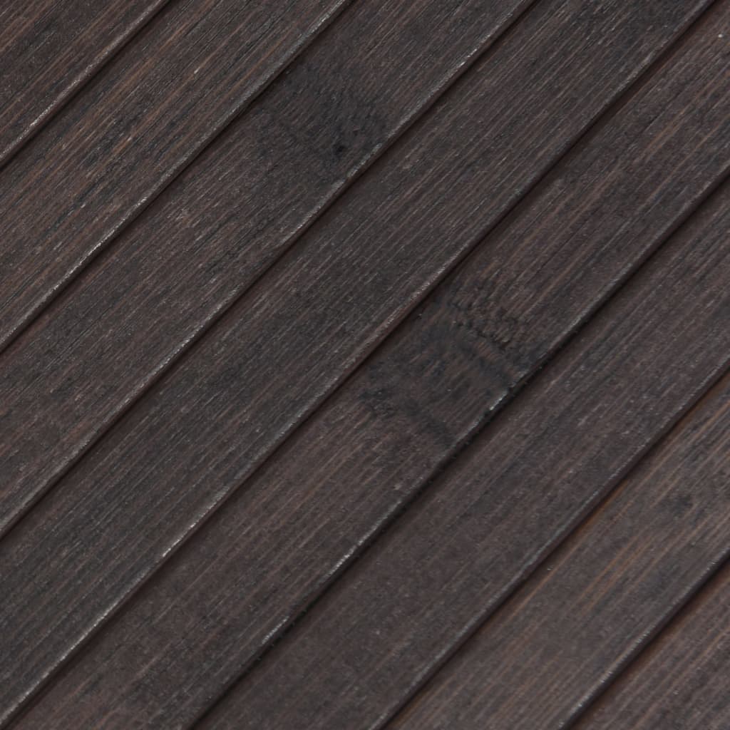 Tappeto Rettangolare Marrone Scuro 60x500 cm in Bambù - homemem39
