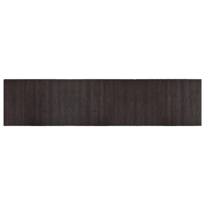 Tappeto Rettangolare Marrone Scuro 70x300 cm in Bambù