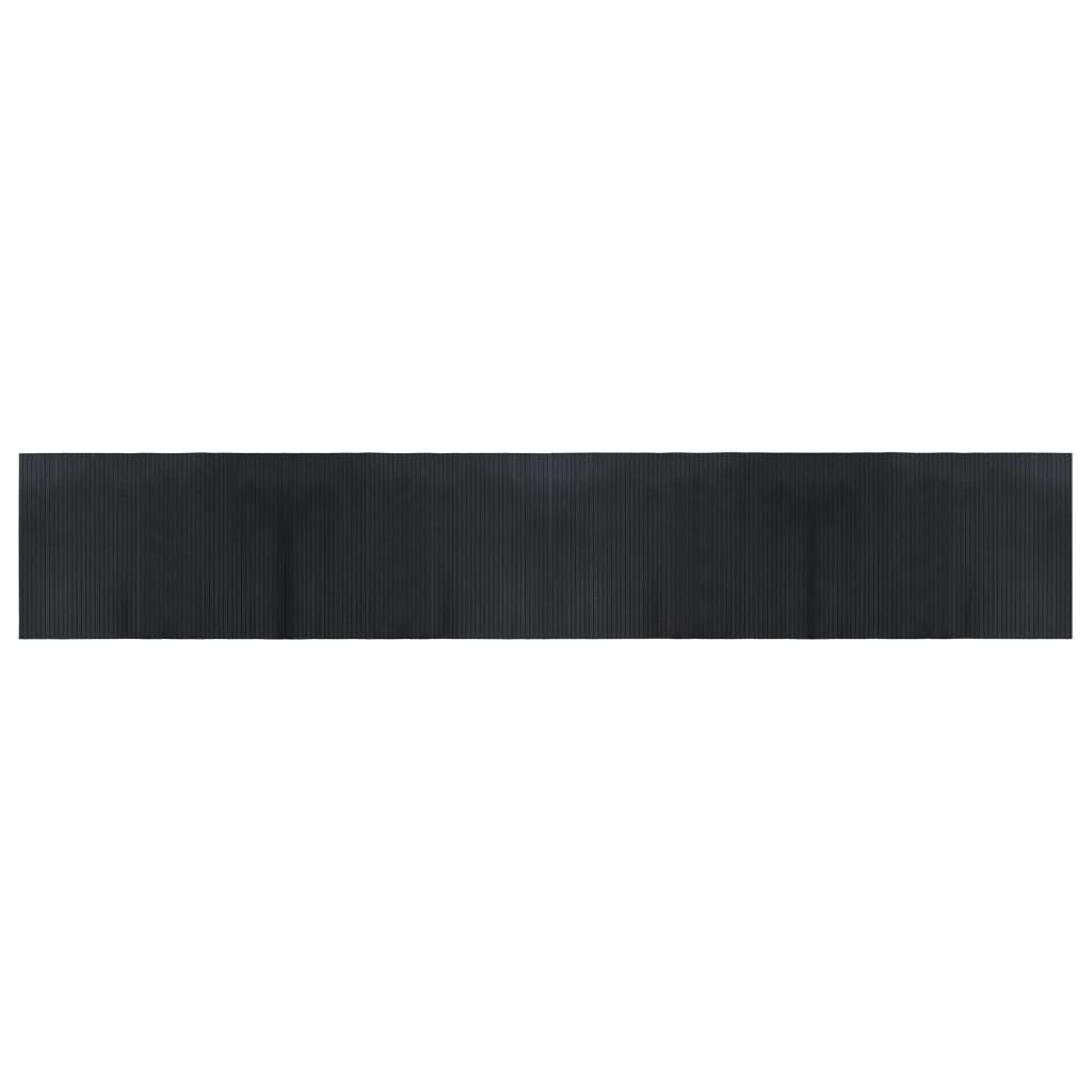Tappeto Rettangolare Nero 70x400 cm in Bambù - homemem39