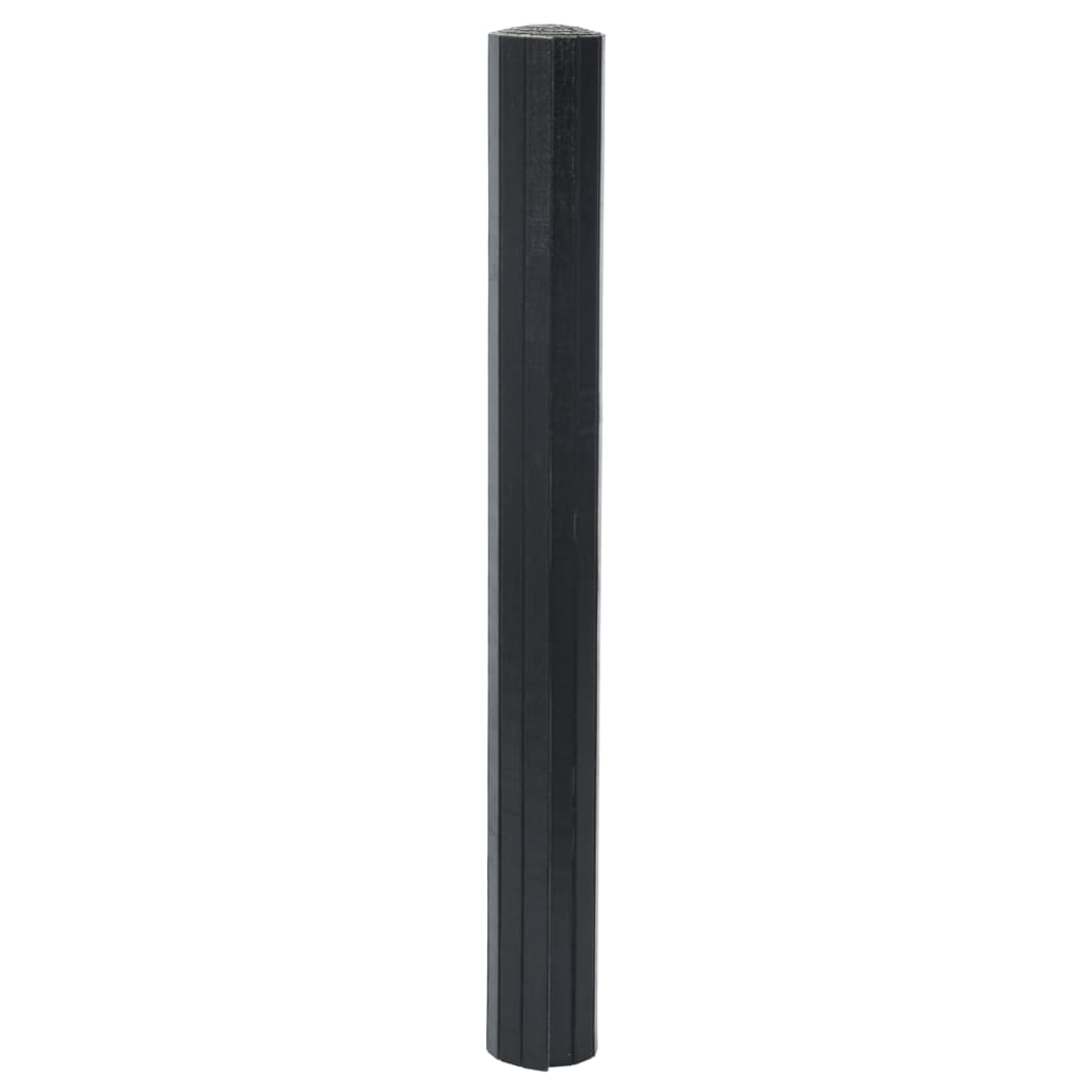 Tappeto Rettangolare Nero 70x400 cm in Bambù - homemem39