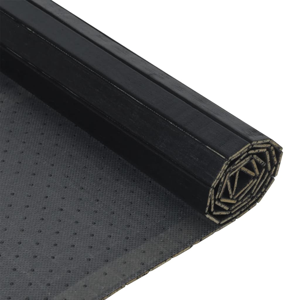 Tappeto Rettangolare Nero 70x400 cm in Bambù - homemem39