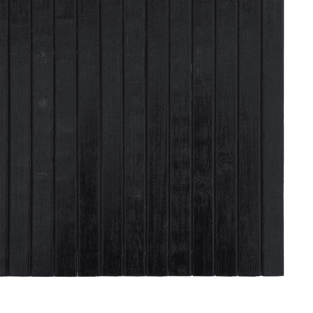Tappeto Rettangolare Nero 70x400 cm in Bambù - homemem39