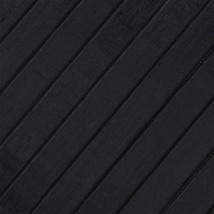 Tappeto Rettangolare Nero 70x400 cm in Bambù | homemem39