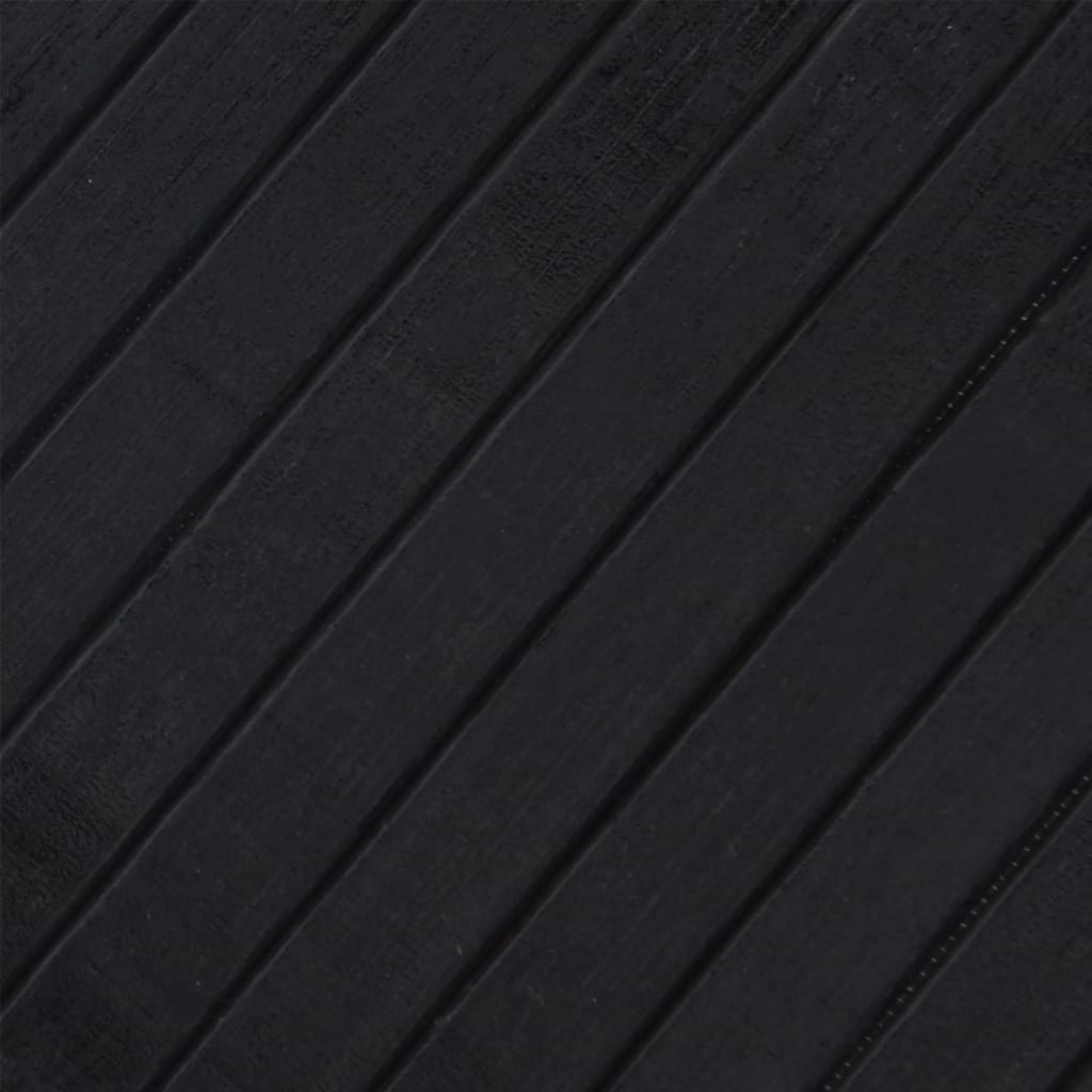 Tappeto Rettangolare Nero 70x400 cm in Bambù - homemem39
