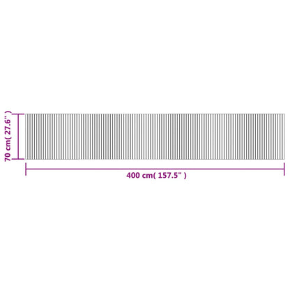 Tappeto Rettangolare Nero 70x400 cm in Bambù - homemem39