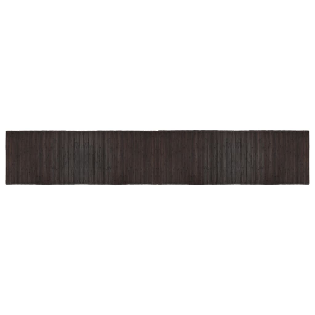 Tappeto Rettangolare Marrone Scuro 70x400 cm in Bambù - homemem39