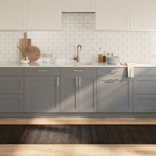 Tappeto Rettangolare Marrone Scuro 70x400 cm in Bambù - homemem39