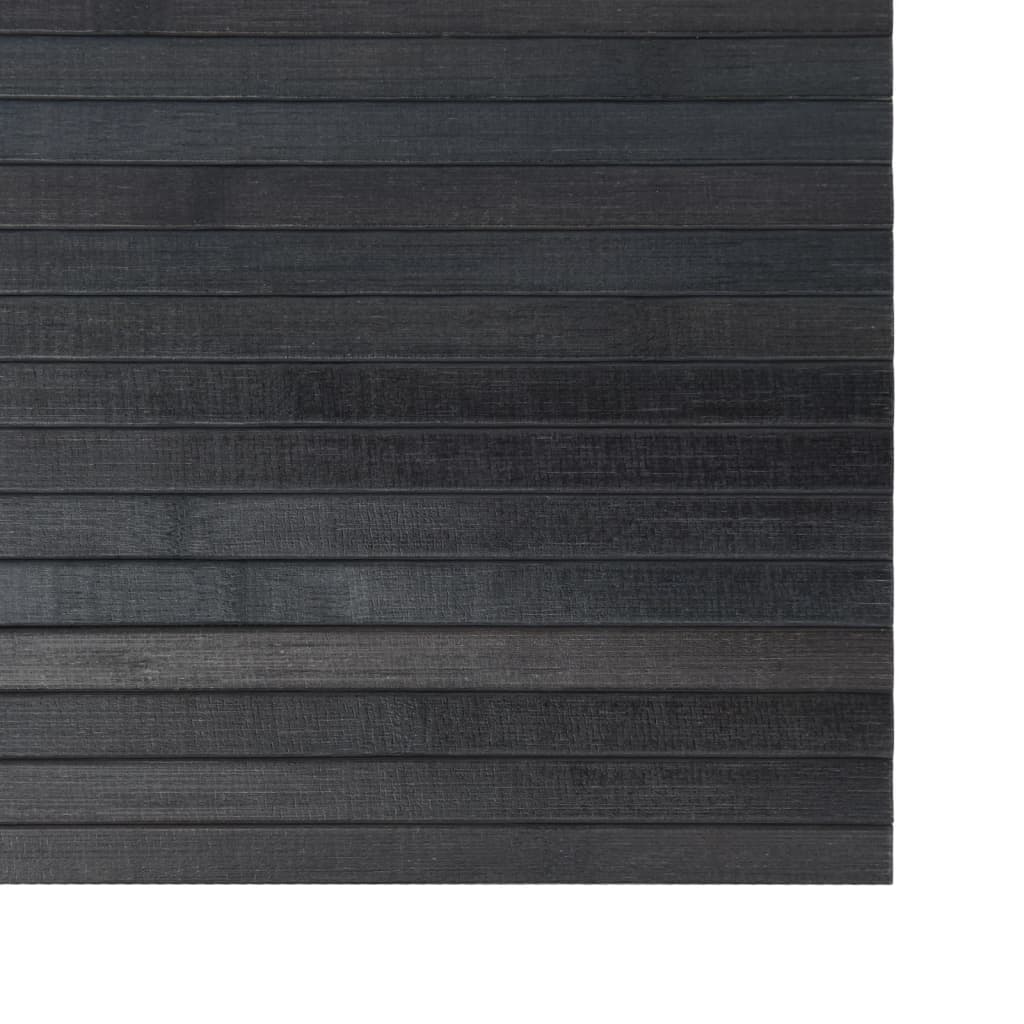 Tappeto Rettangolare Grigio 70x500 cm in Bambù - homemem39