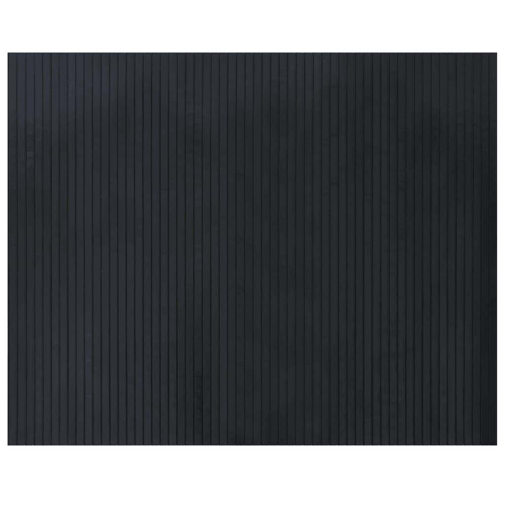 Tappeto Rettangolare Nero 80x100 cm in Bambù