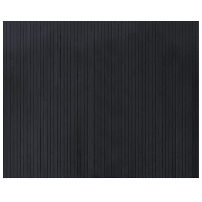 Tappeto Rettangolare Nero 80x100 cm in Bambù