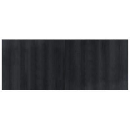 Tappeto Rettangolare Nero 80x200 cm in Bambù