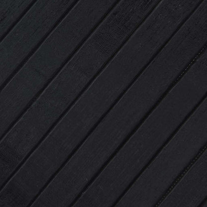 Tappeto Rettangolare Nero 80x400 cm in Bambù | homemem39