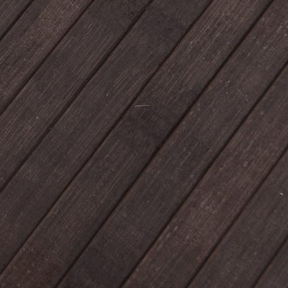 Tappeto Rettangolare Marrone Scuro 80x400 cm in Bambù | homemem39