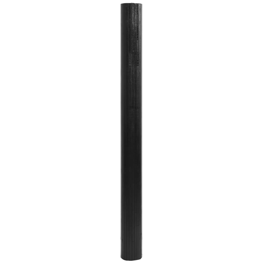 Tappeto Rettangolare Nero 80x500 cm in Bambù - homemem39