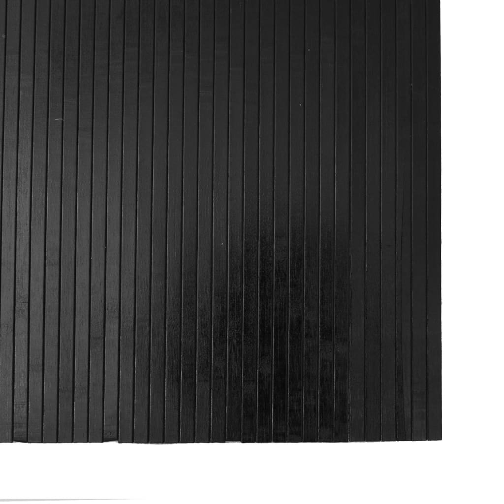 Tappeto Rettangolare Nero 80x500 cm in Bambù - homemem39