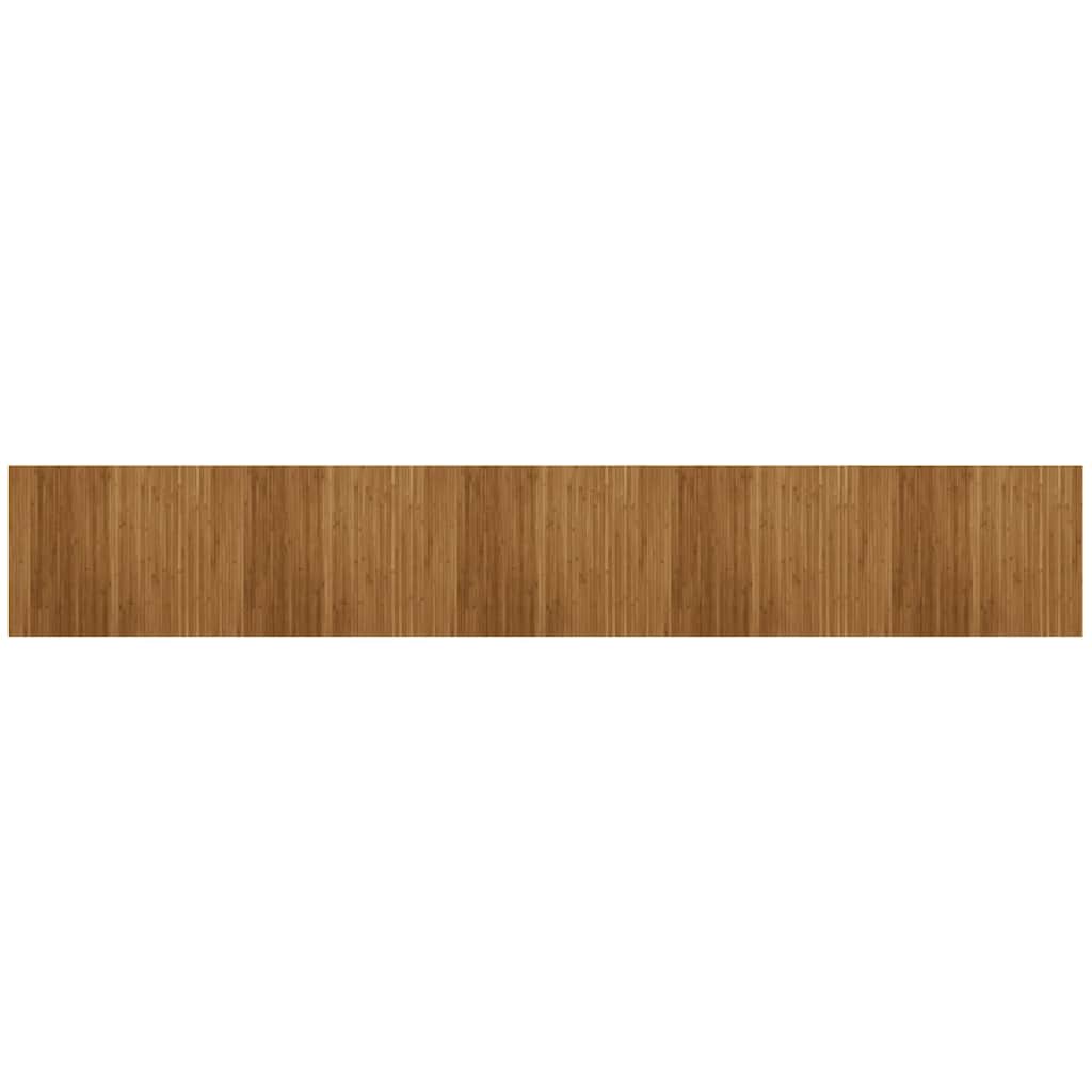 Tappeto Rettangolare Marrone 80x500 cm in Bambù | homemem39