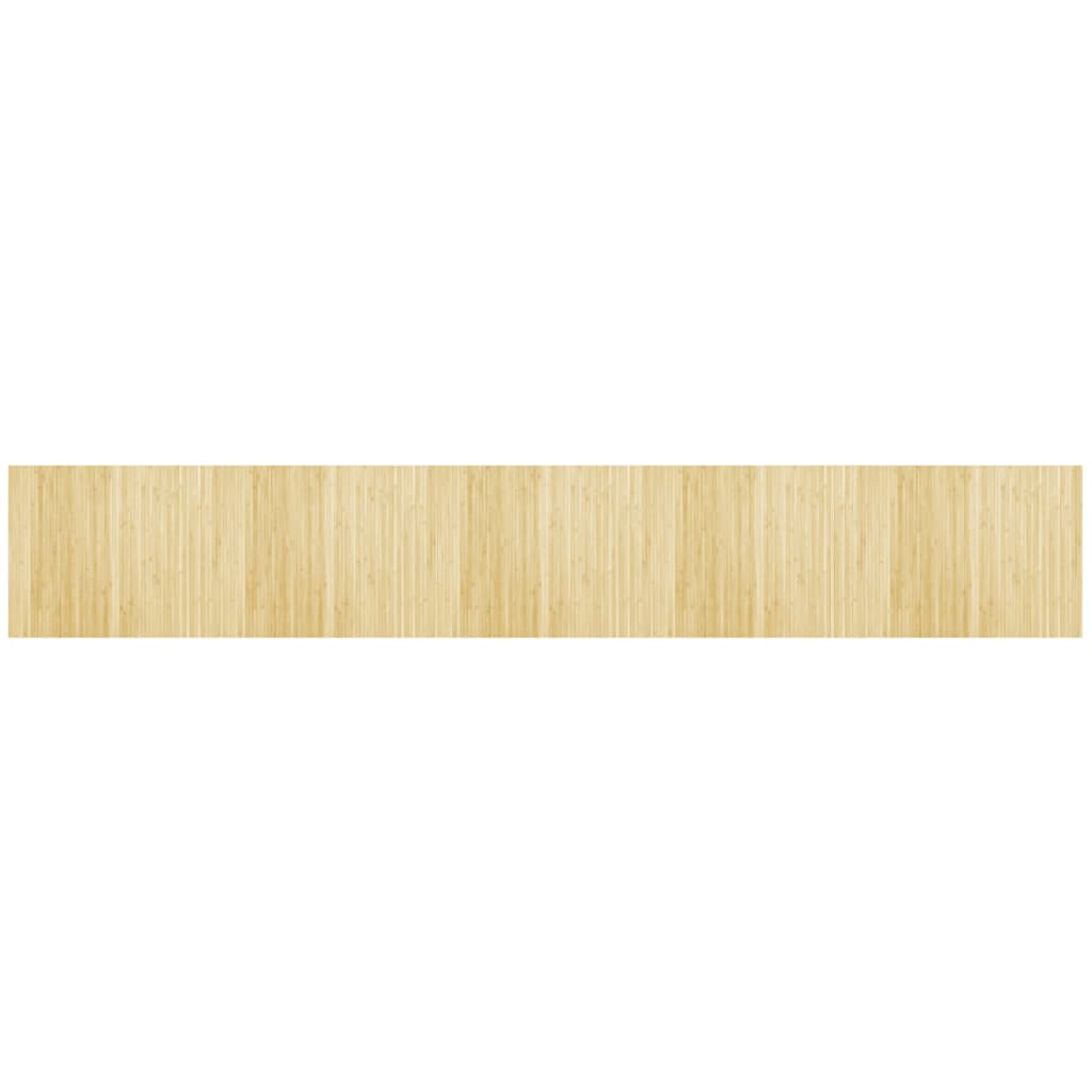 Tappeto Rettangolare Natura Chiaro 80x500 cm in Bambù | homemem39