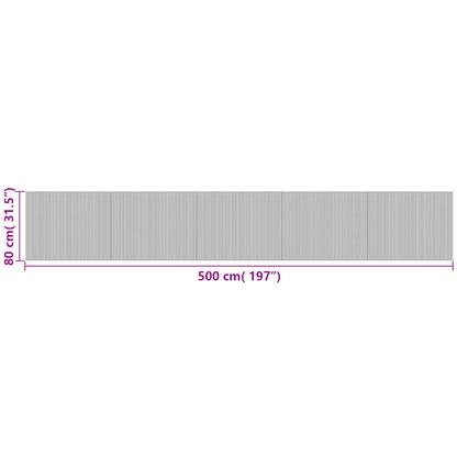 Tappeto Rettangolare Natura Chiaro 80x500 cm in Bambù | homemem39