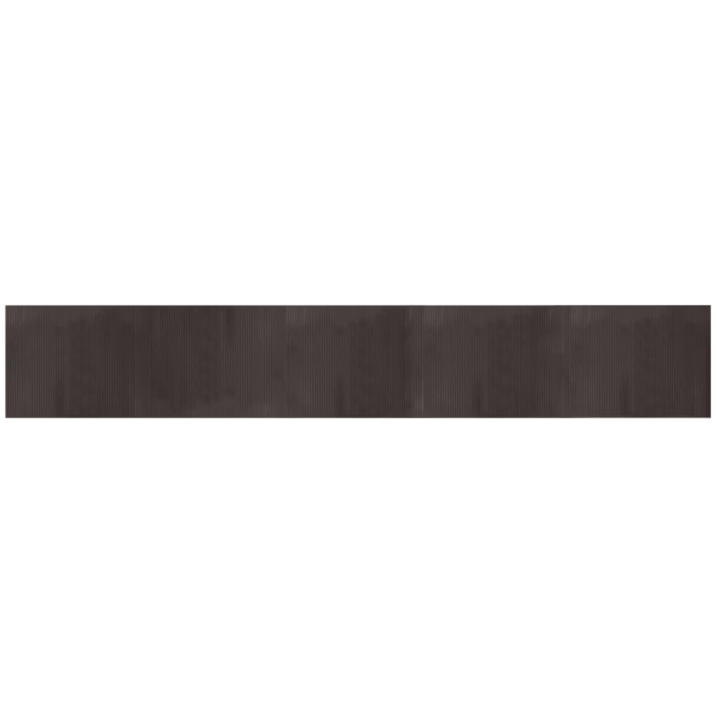 Tappeto Rettangolare Marrone Scuro 80x500 cm in Bambù - homemem39
