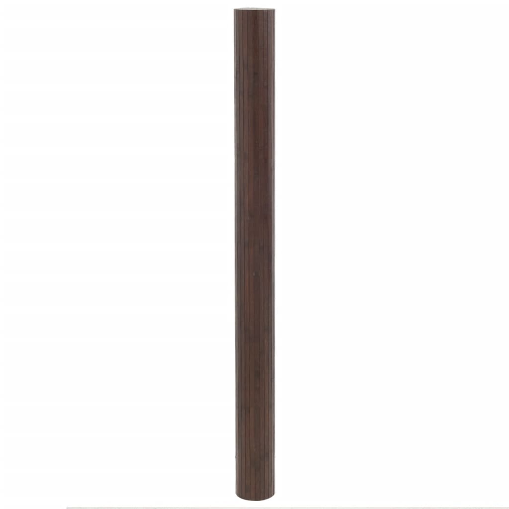 Tappeto Rettangolare Marrone Scuro 80x500 cm in Bambù - homemem39