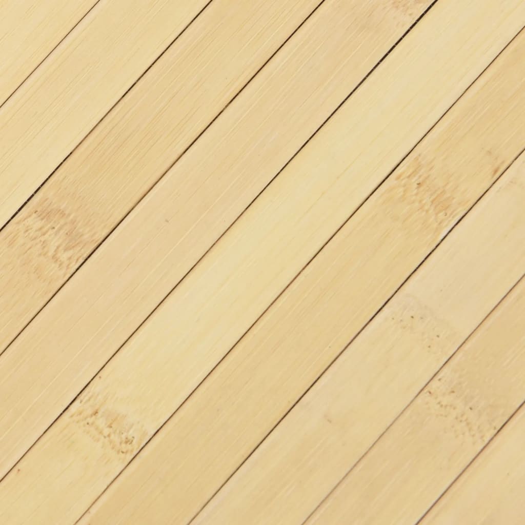 Tappeto Rettangolare Naturale Chiaro 100x100 cm in Bambù