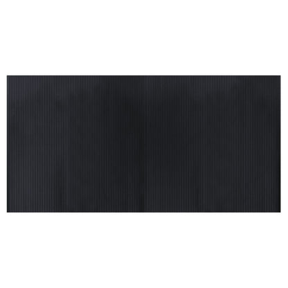 Tappeto Rettangolare Nero 100x200 cm in Bambù