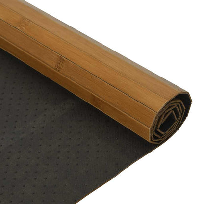 Tappeto Rettangolare Marrone 100x200 cm in Bambù | homemem39