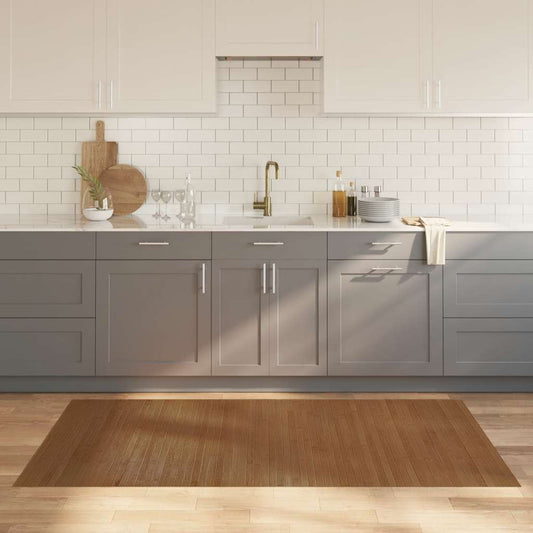 Tappeto Rettangolare Marrone 100x200 cm in Bambù | homemem39