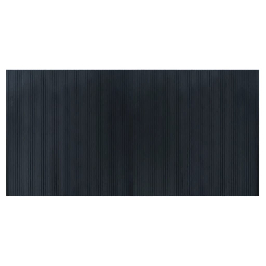 Tappeto Rettangolare Grigio 100x200 cm in Bambù - homemem39