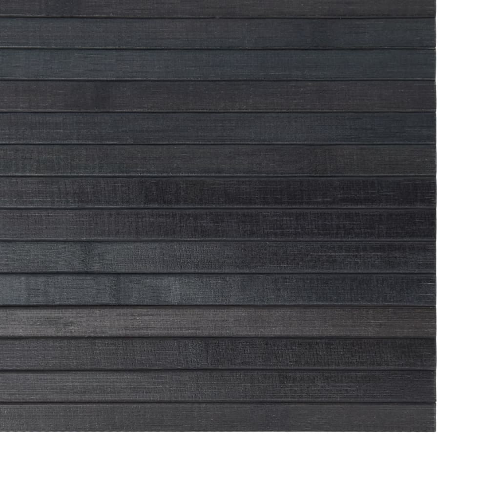 Tappeto Rettangolare Grigio 100x200 cm in Bambù - homemem39