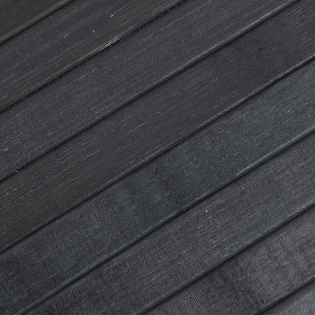 Tappeto Rettangolare Grigio 100x200 cm in Bambù - homemem39