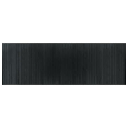 Tappeto Rettangolare Grigio 100x300 cm in Bambù
