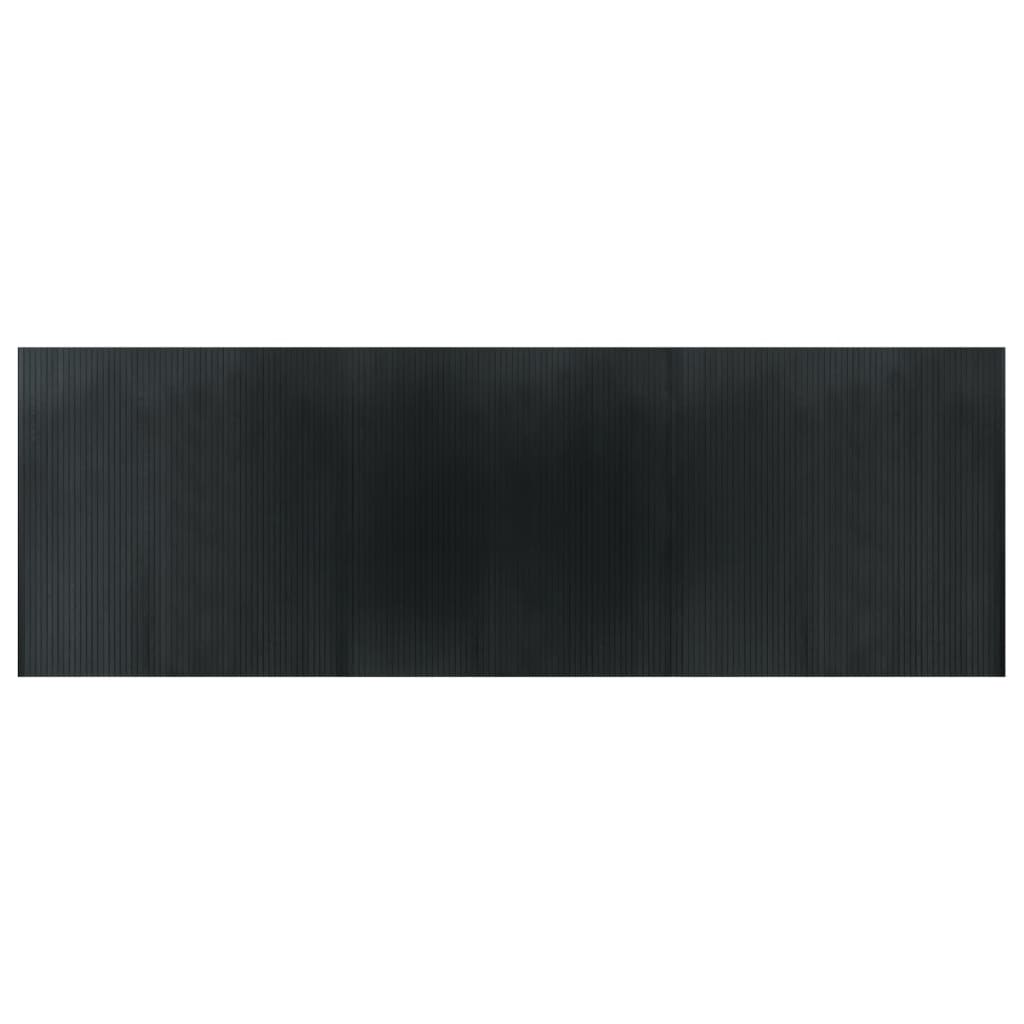 Tappeto Rettangolare Grigio 100x300 cm in Bambù - homemem39
