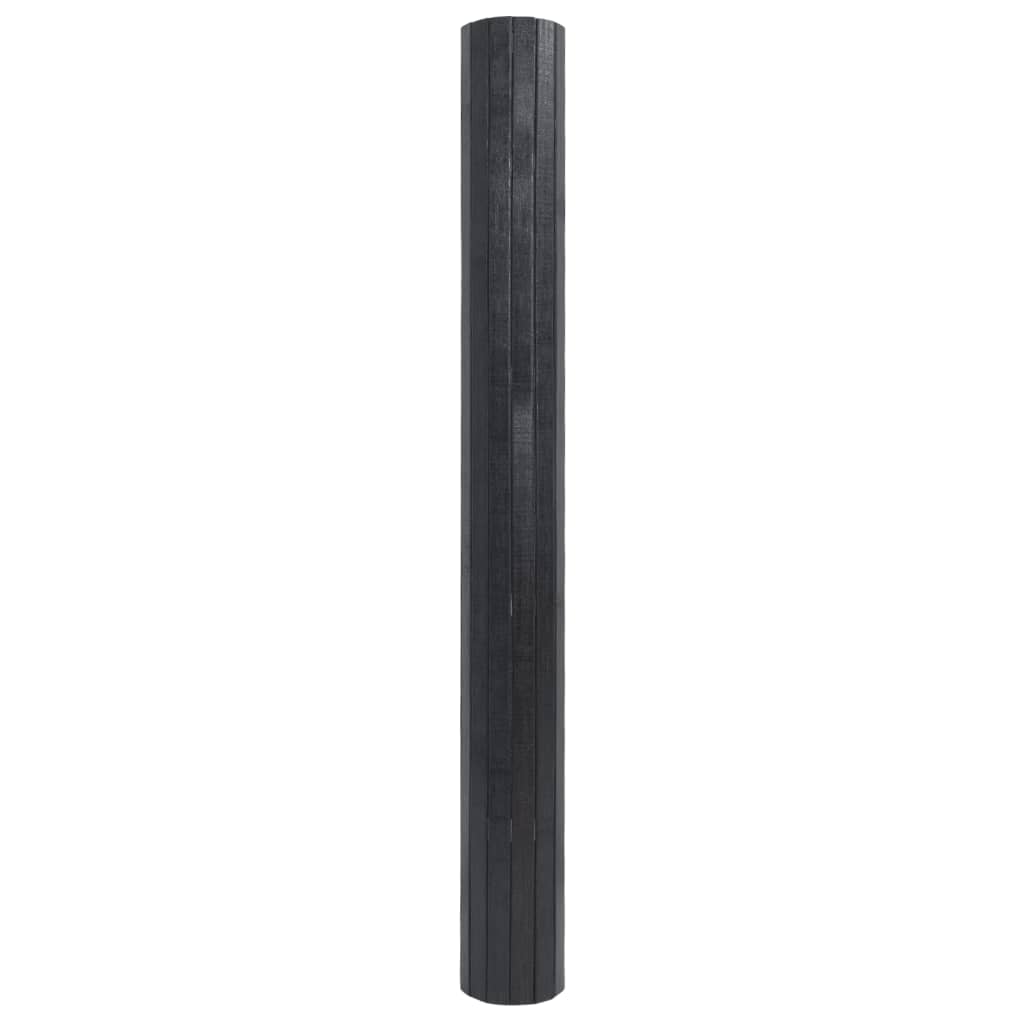 Tappeto Rettangolare Grigio 100x300 cm in Bambù - homemem39