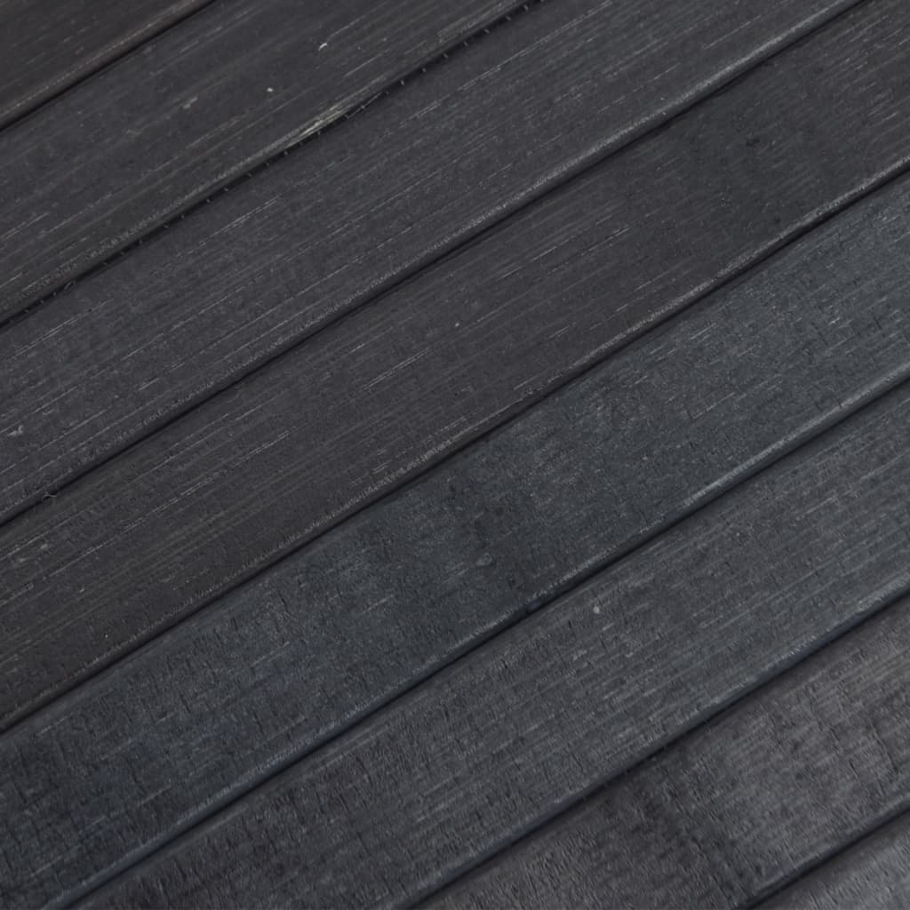 Tappeto Rettangolare Grigio 100x300 cm in Bambù - homemem39