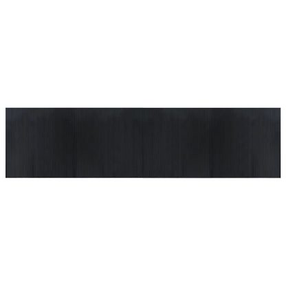 Tappeto Rettangolare Nero 100x400 cm in Bambù - homemem39