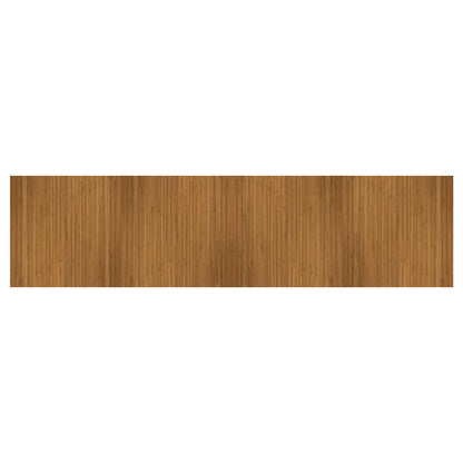 Tappeto Rettangolare Marrone 100x400 cm in Bambù