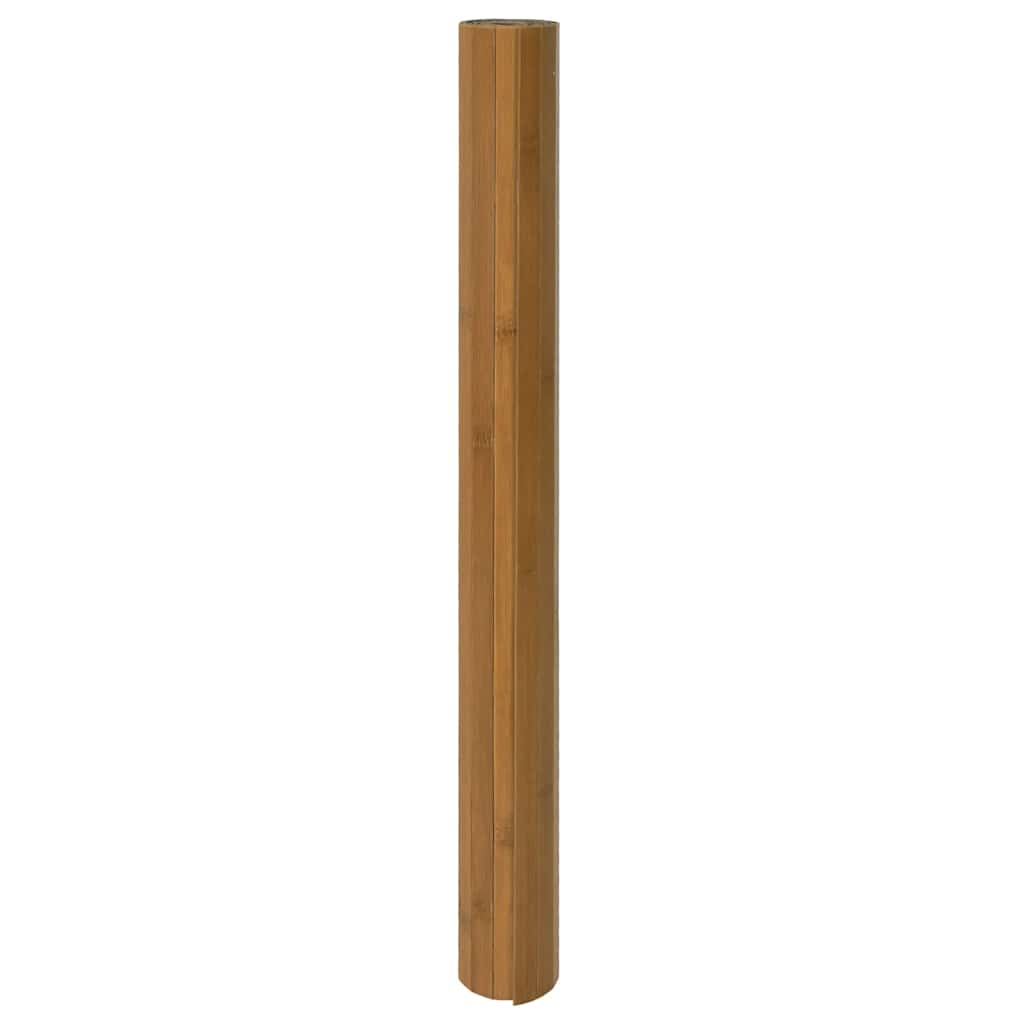 Tappeto Rettangolare Marrone 100x400 cm in Bambù | homemem39