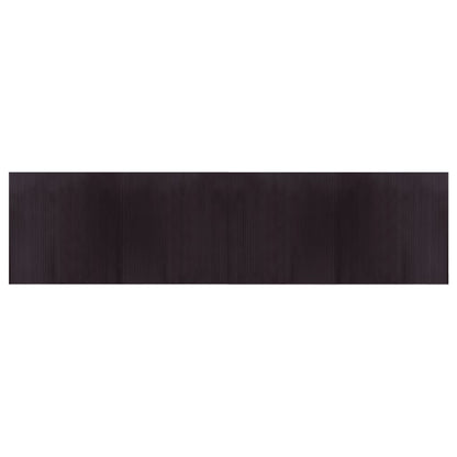 Tappeto Rettangolare Marrone Scuro 100x400 cm in Bambù