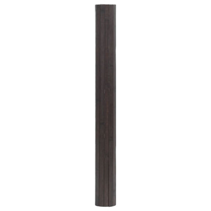 Tappeto Rettangolare Marrone Scuro 100x400 cm in Bambù