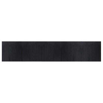 Tappeto Rettangolare Nero 100x500 cm in Bambù - homemem39